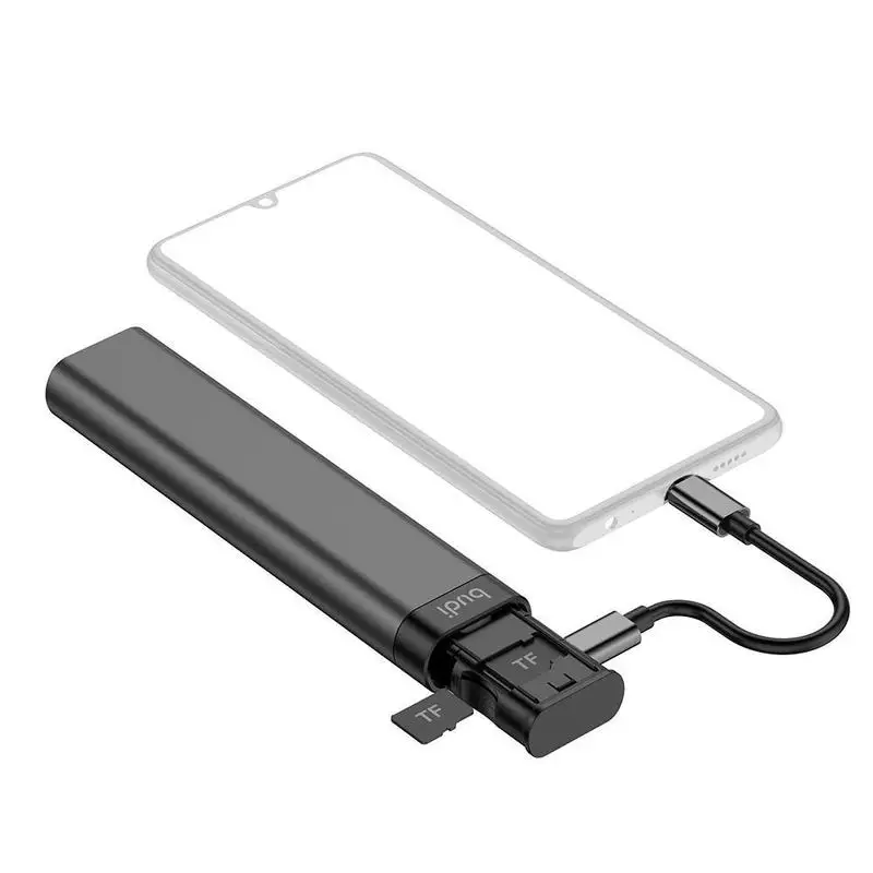 BUDI Multi-function Smart Adapter Card Storage Data TF types Cable USB Box 6 KIT SD Memory Card SIM Multi-Cable Reader Cable — view 4
