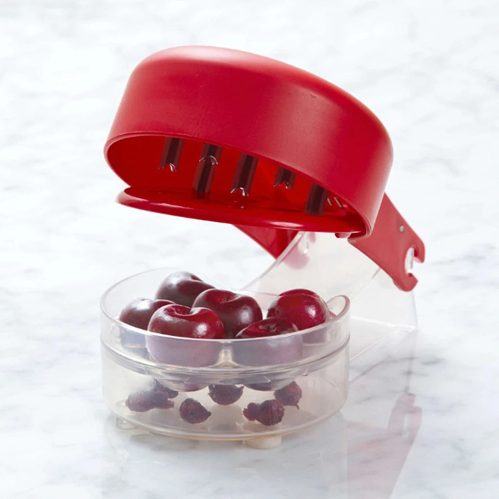 Cherry Pitter Olives Pits Stoner Removal Core Easy Squeeze Home Kitchen Gadget Tool