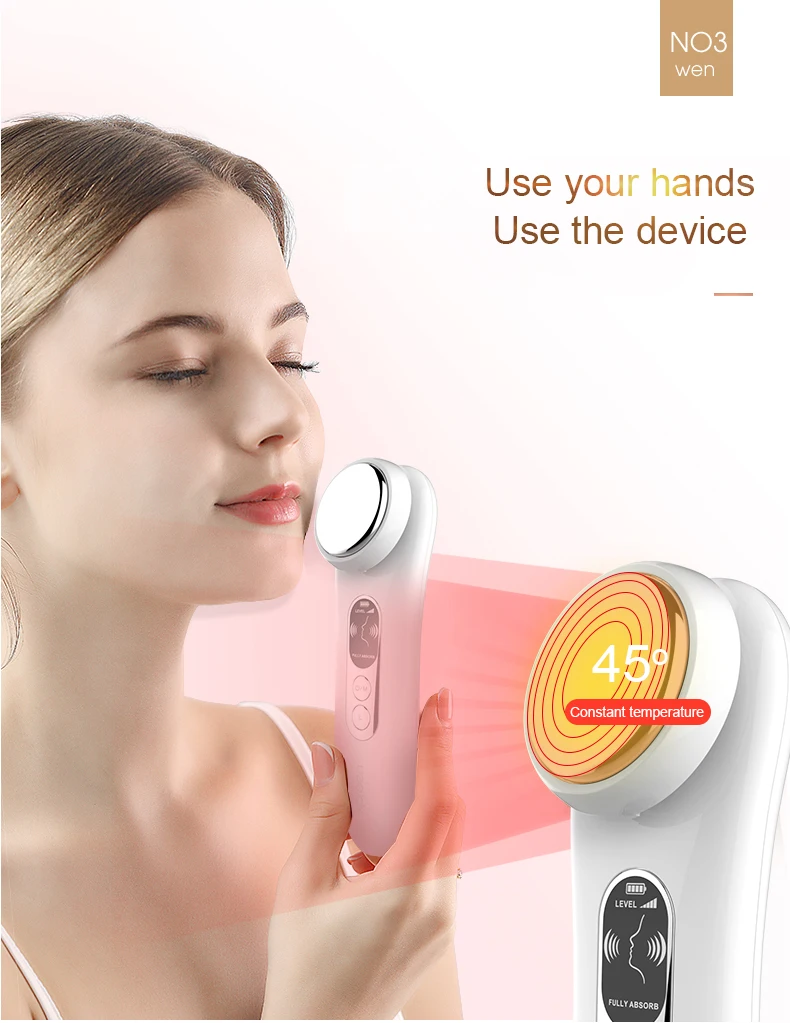  Electric Anti-aging Machine Ultrasonic Facial Beauty Device Ionic Face Cleaner Anti Wrinkle Removal