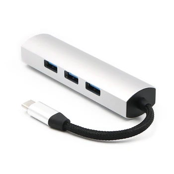 

Alloy Type C to 4 Port USB 3.0 Hub Adapter For Pro Google ChromeBook PC