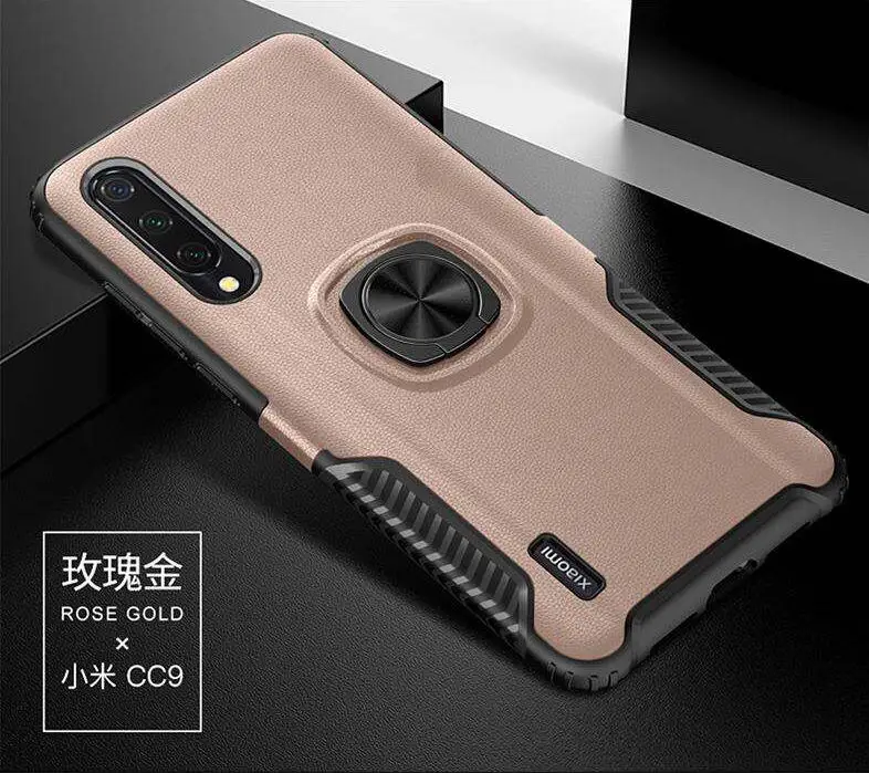 Для Xiaomi mi CC9 чехол с магнитный штатив Броня противоударный защитный чехол для Xiaomi mi A3 CC9e mi A3 Lite CC9 - Цвет: rose gold
