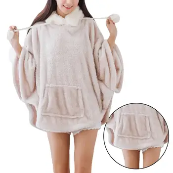

Short Fashion Nightgown Coral Fleece Dressing Gown Adorable Bathrobe Nightgown Female Winter Coral Fleece Bathrobe For Women