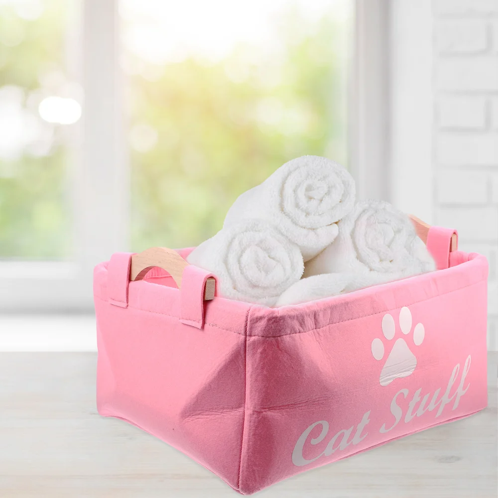 Felt Storage Case Pet Toys Sundry Storage Box Clothes Organizer