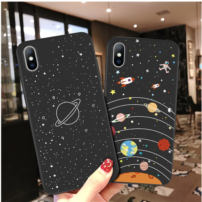 Чехол Moskado для iPhone 11 Pro Max 6 6S 7 8 Plus X XR XS 5 5S SE мягкий чехол с рисунком планеты из ТПУ |