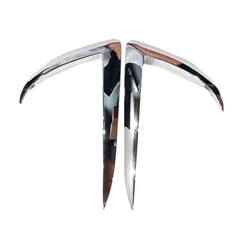 

Car Front Fog Light Eyebrow Cover Trim For Tesla Model 3 2017-2019