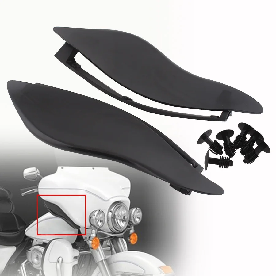 Мотоцикл крыло лобовое стекло Регулируемый дефлектор воздуха для Harley 14 20 Touring