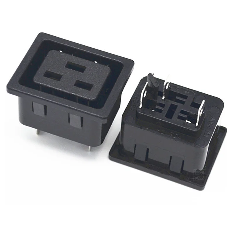 Черный CE Triprong 16A 250V IEC320 C20 C19 Профессиональный адаптор силовая цепочка из нескольких розеток разъем с креплением на панели электрическая розетка переменного тока