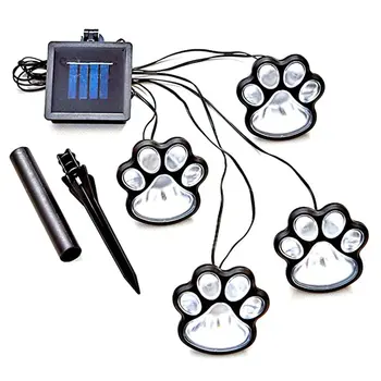 

Paw Print Lights Lawn Light Outdoor Landscape Light Solar Light Cute Bear Paw Light led ground lamp waterproof garden light