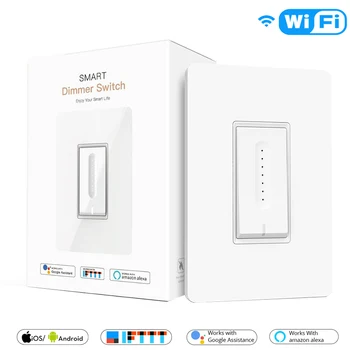 

US WiFi Smart Light Dimmer Switch Smart Life/Tuya APP Work With Alexa Google Home IFTTT for Voice Control No Hub Required
