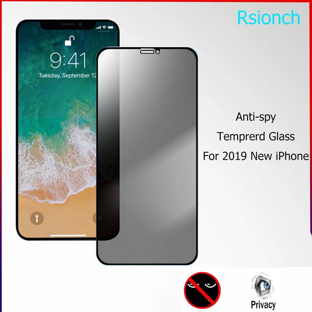 Rsionch антишпионское Защитное стекло для нового iPhone 11 Pro Max 11 Pro 11 XS Max XR надежное закаленное стекло на iPhone 11 Pro Max 11 Pro 11 8 7 6 6s Plus защита для экрана Flim для iPhone 8 7 6 6s 5 5S