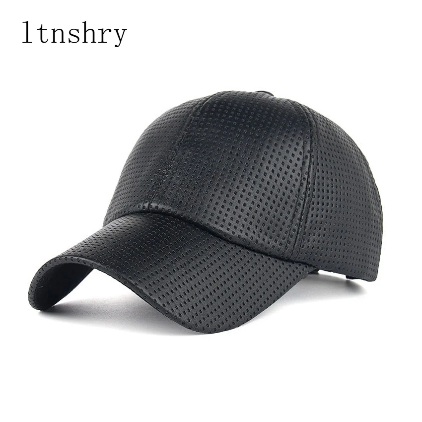 Летние кожаные Casquette Snapback дышащие шапки для мужчин wo мужские регулируемые хип хоп кости ПУ зимние шапки для мужчин бейсбольная Кепка Gorras