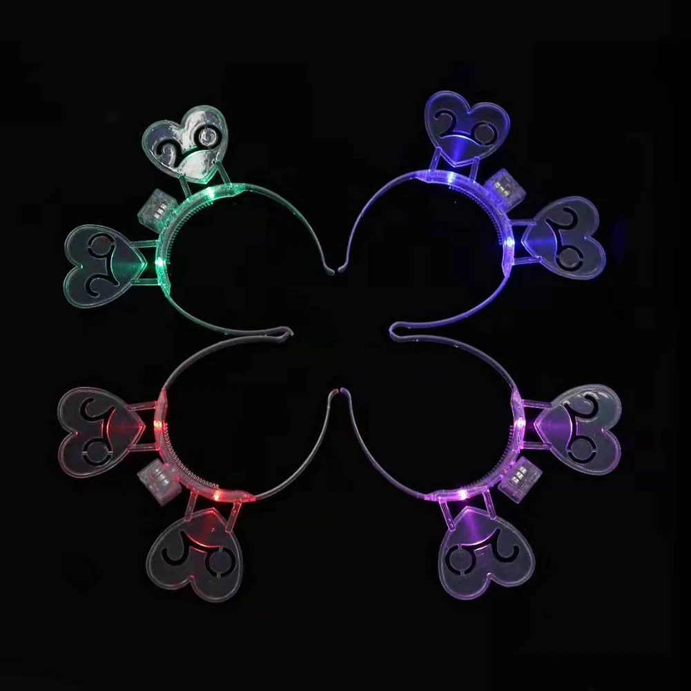 4 шт. Креативный светодиодный мигающий милый заостренный обруч для волос с