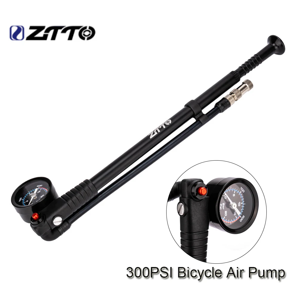 Насос велосипедный ZTTO 300PSI амортизационный насос высокого давления для горных