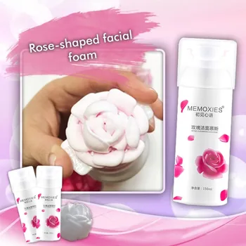 

150ml Rose Cleansing Deep Cleansing Foaming Mousse Deep Cleansing Face Cleanser Moisturizing Soft Cleansing Refreshing Skin