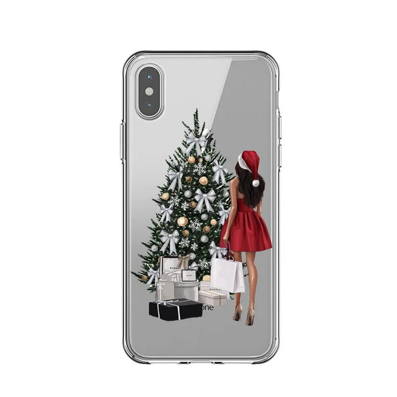 Vogue girl чехол для iPhone 11Pro Max Merry Christmas new year elk мягкий чехол для телефона для iPhone 5S, SE 6 6S 7 8 Plus X XS MAX XR - Цвет: TPU