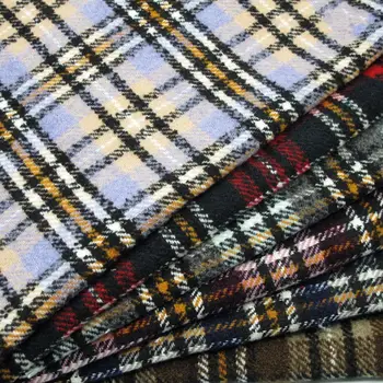 

Fashion fabric autumn and winter new direct sales woolen personality circle yarn thick woolen plaid cloth