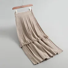 Новая осенняя и зимняя юбка модная шерстяная вязаная юбка темпераментная плиссированная юбка осенняя и зимняя юбка