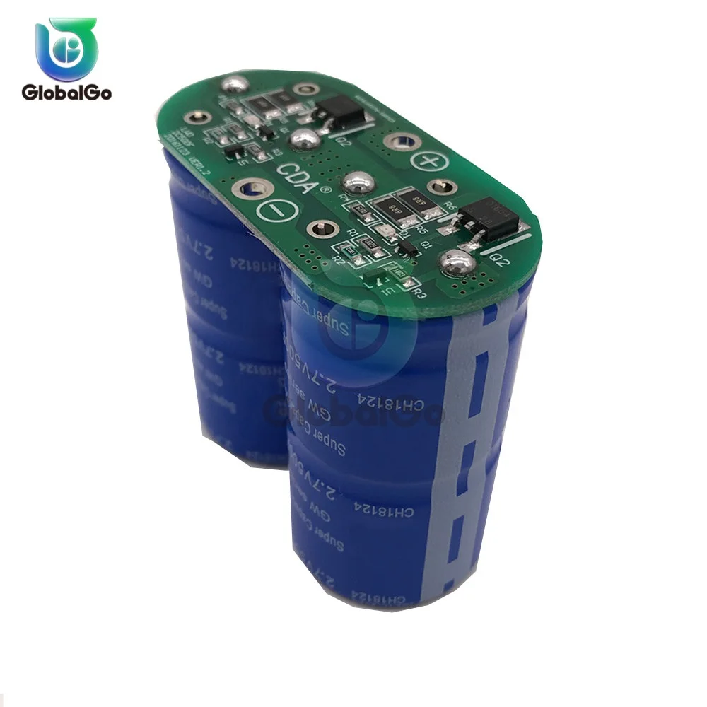 

2pcs 6pcs Single Row Super Farad Capacitor Module 16V 20F 16.6F 5.4V 250F Car Motor Capacitor Power Battery Protection Board