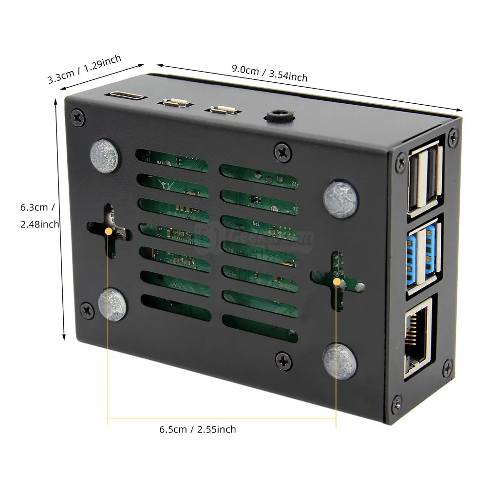 Raspberry Pi 4 металлический корпус, Raspberry Pi 4B защитная коробка+ вентилятор охлаждения+ 3 шт. алюминиевые радиаторы для Raspberry Pi 4 Модель B