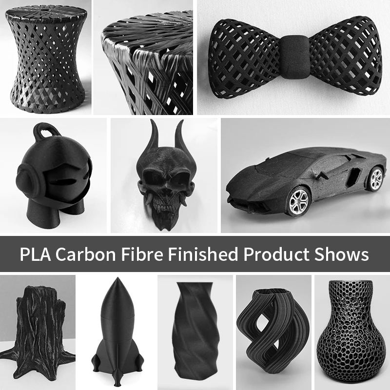 SUNLU PLA CarbonFiber 3D Filament 1.75MM 1KG High Strength High Modulus  High Rigidity Low Density Light Weight Industrial Design