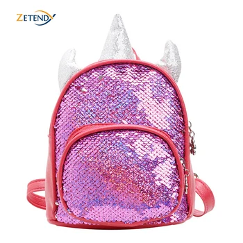 

Korean Children's Travel Beautiful Sequins Backpack 3-6 Years Old Girl Kindergarten Small Schoolbag Cute Cartoon Bright Backpack