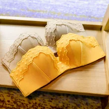 Новое нижнее белье с кружевной вышивкой женское маленькое нижнее белье пуш-ап бюстгальтер набор сексуальные удобные беспроводные регулируемые трусики