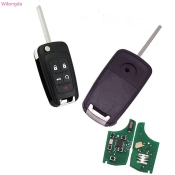 

Wilongda car key UnKeyless Entry 5 Button Remote Key 434Mhz 315mhz ID46 pcf7936 chip with panic button For opel astra auto key