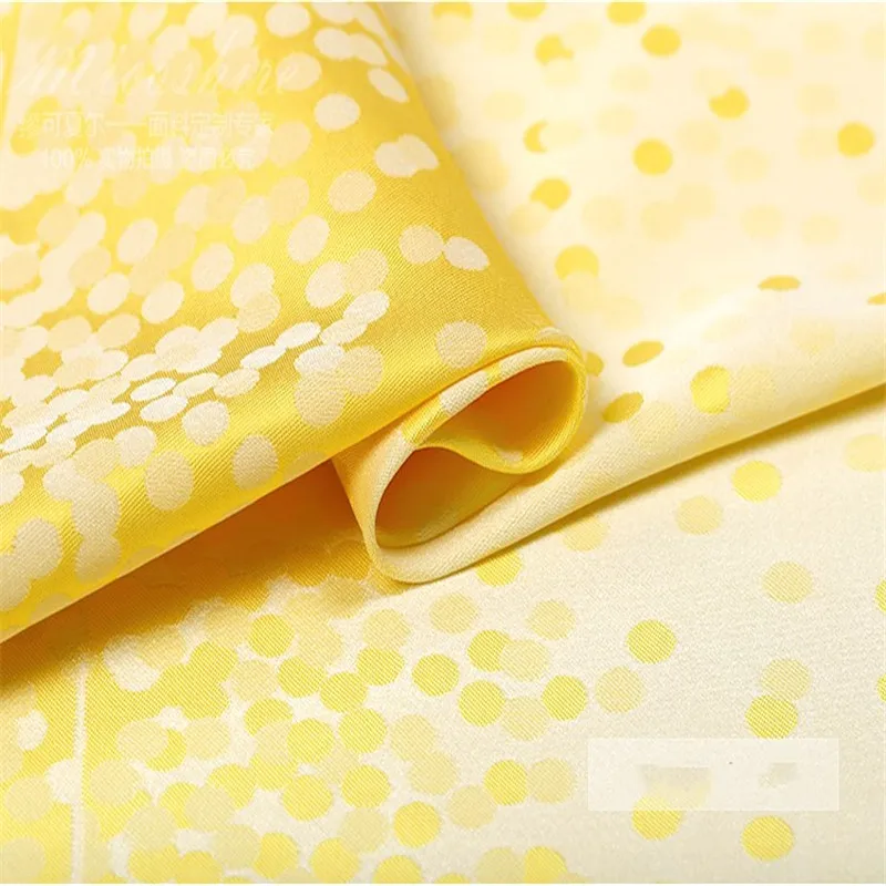 SASKIA 1 метр точка парча жаккардовая ткань 5" полиэфир Полиамид шитье женское платье ткань лоскутное Zakka ткани желтый