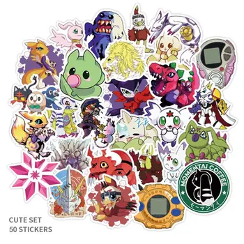

50Pcs Digimon Anime Waterproof Graffiti Stickers Motorcycle Travel Luggage Guitar Skateboard Classic Toy Sticker For Kid