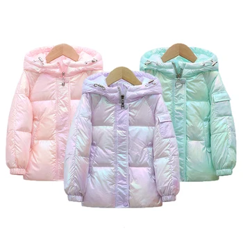 

Girls Winter Coat 2020 New Shiny Girl Snowsuits Children Down Jacket Kids Clothes Boys Outerwear Children's clothing 2-8 Years
