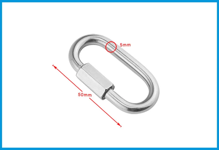 Комплект из 2 предметов 5 мм 304 Нержавеющая сталь карабин овальный Screwlock быстра