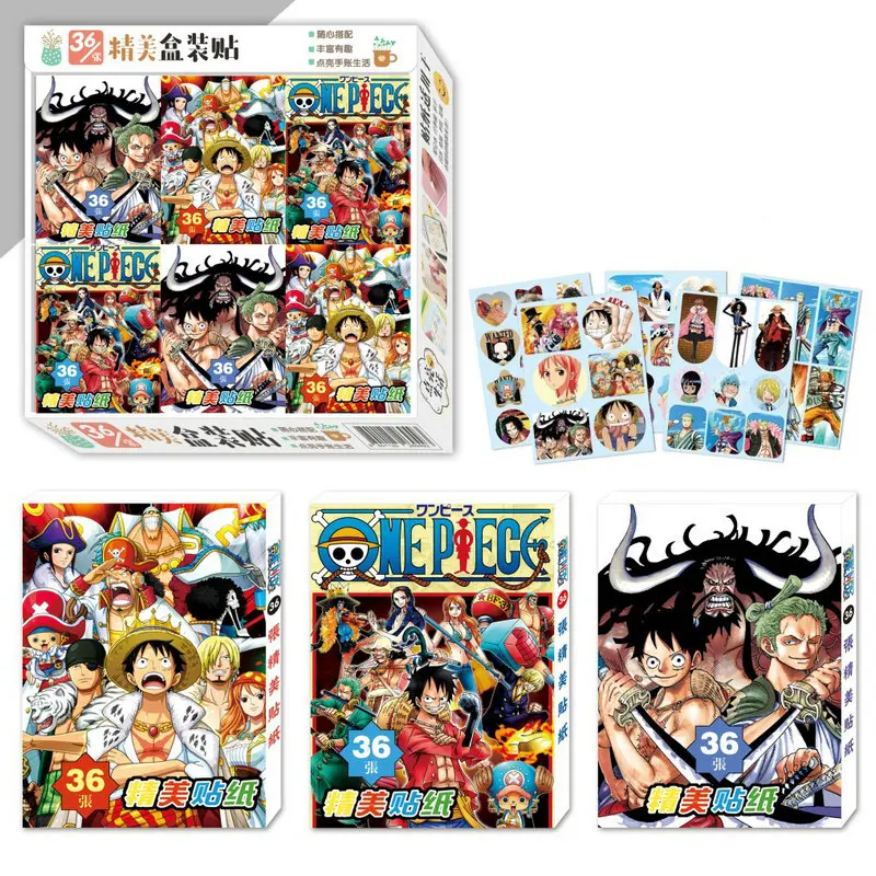 36 шт./кор. Аниме one piece наклейки; классические игрушки стикер водонепроницаемый телефон ноутбук скейтборд наклейка на велосипед холодильник наклейка в стиле граффити