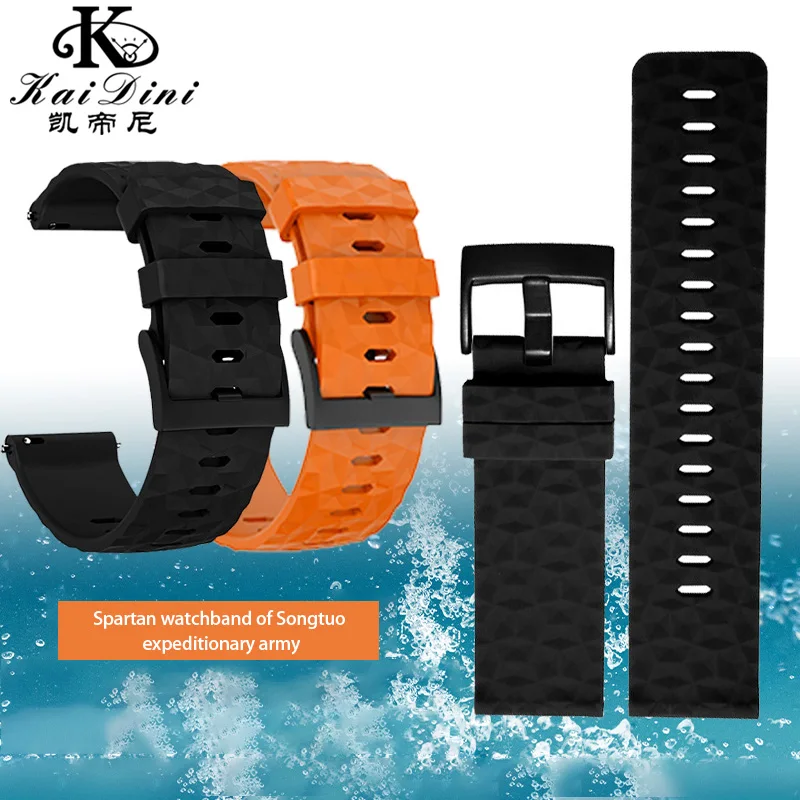 Cinturino Per Orologio In Silicone Per Sport All'Aria Aperta Per Suunto 9/9 Brao/Spartan Sport Hr Baro Zamiennik Mistenkka Silikonowy Zegarek 24Mm