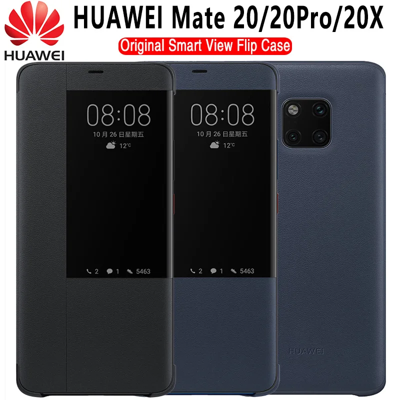Новый чехол HUAWEI Mate 20 Pro оригинал Huawei X с откидной крышкой смарт-окошком защитная