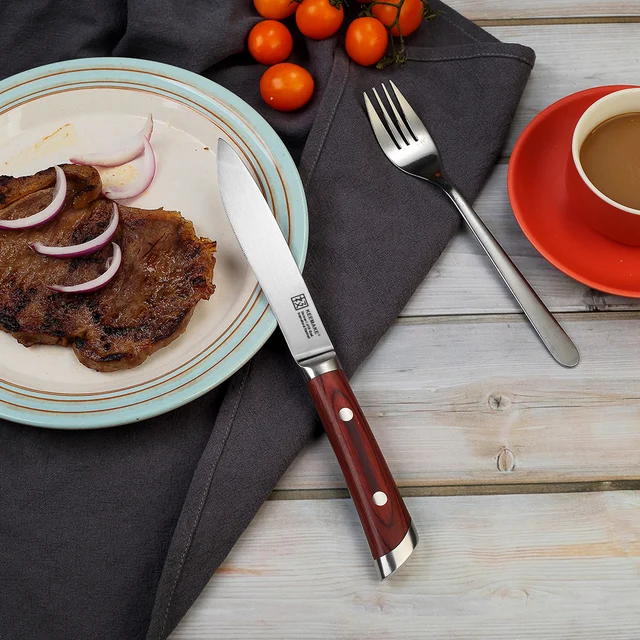 Sunnecko Keemake 4Db Steak Kések Karácsonyi Ajándékdoboz Csomagoló Vacsora Kés Vágott Német Acél Konyhai Asztali Edények - Image 4
