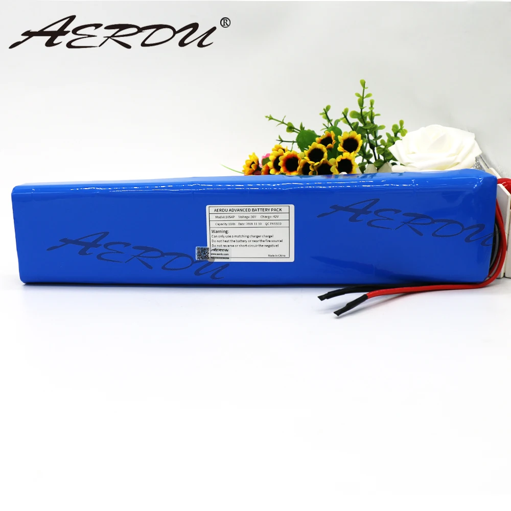 AERDU е байка 36В 10S4P 10Ah 42В 18650 полосы комплект литий ионный батарей цилиндрическая