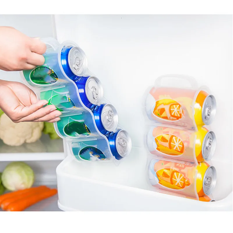 

Kitchen Refrigerator Storage Box Kitchen Accessories Cola Beverage Space-saving Finishing Four Case Organizer Storage Containers