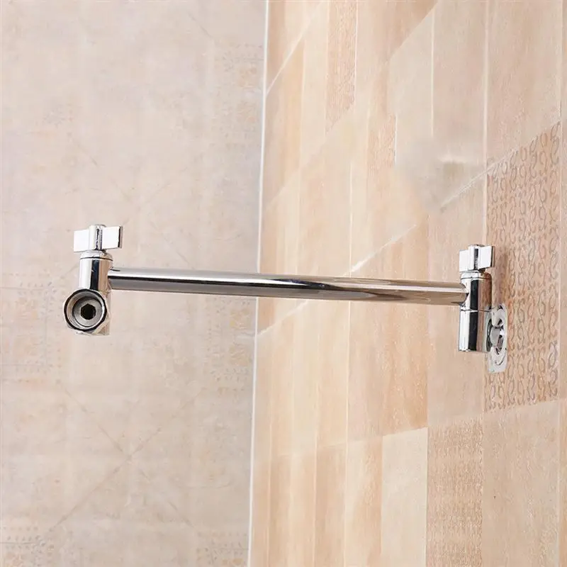 Shower Head Arm Adjustable Height Wall Mount Pipe Universal Showering Component M7DA