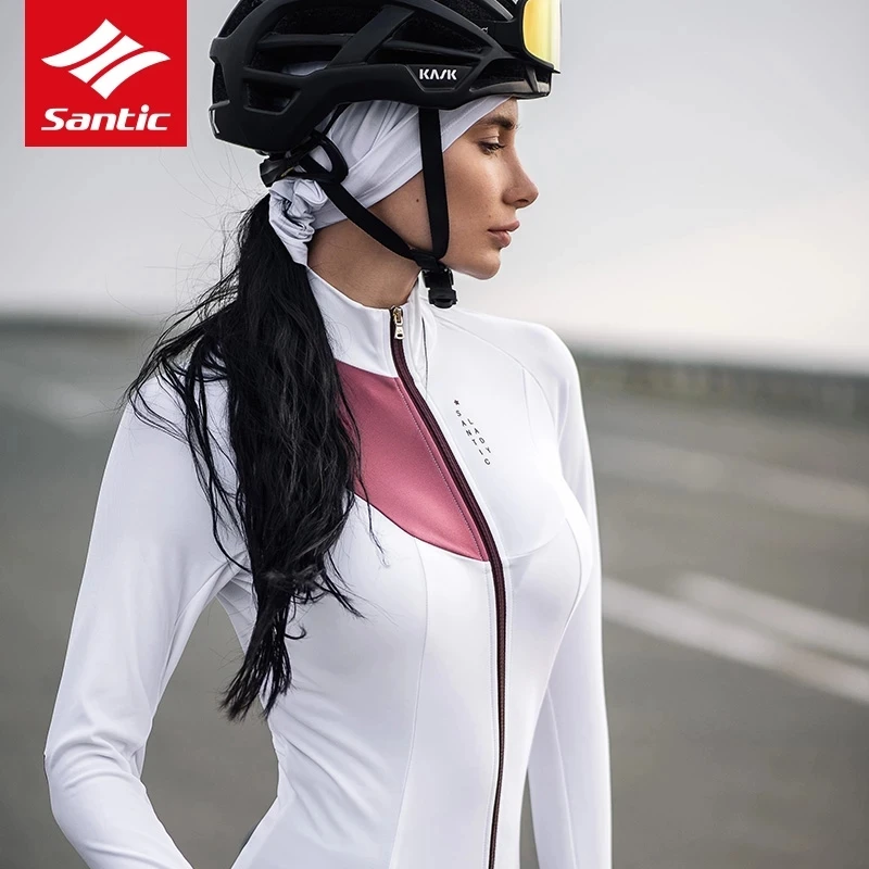 Santic térmicas de lana para mujer, ropa ciclismo a prueba de viento, Maillot, e Invierno| | AliExpress