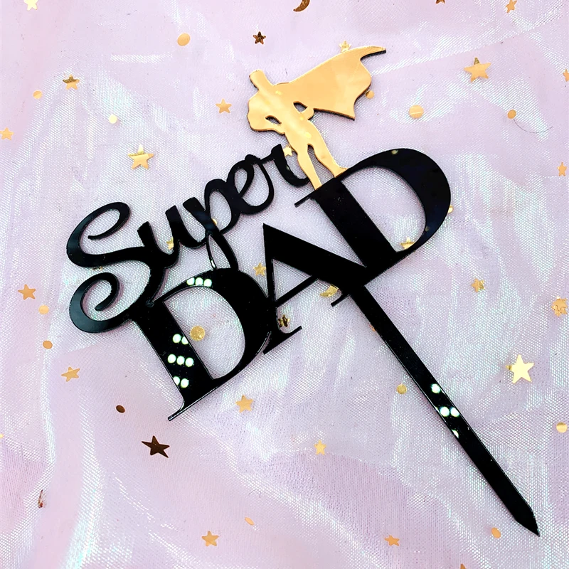 Супер папа акриловый торт топ шляпа лучшие товары для украшения торта День отца