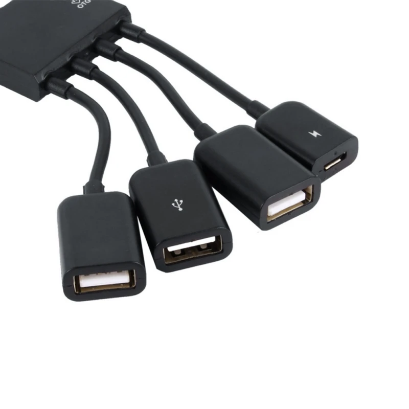 4 Порты и разъёмы Micro USB Мощность OTG расширитель концентратор кабель OTG Кабель-концентратор сотовый телефон для телефона Android планшетный ПК и аксессуары для Мышь диск черный U P5O4