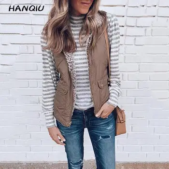 

2019 Casual sleeveless winter vests women vintage leopard print vest jackets streetwear chic two sides plush Teddy outwear women