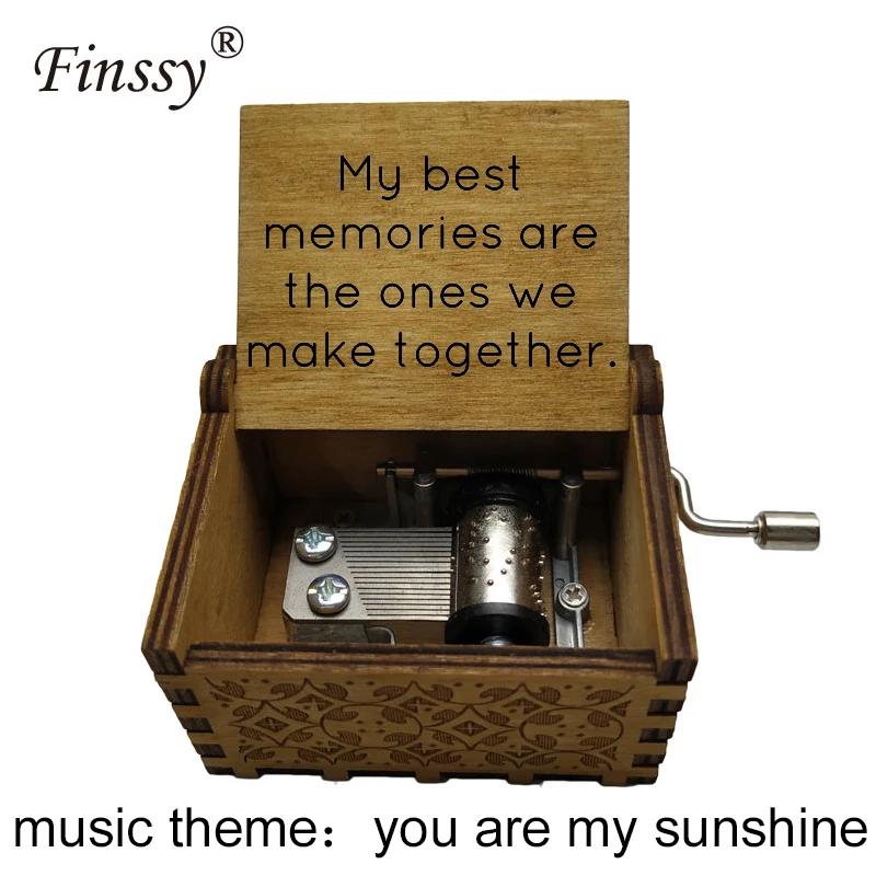 Музыкальная шкатулка с изображением ручного ed you are my sunshine для жены любит мужа