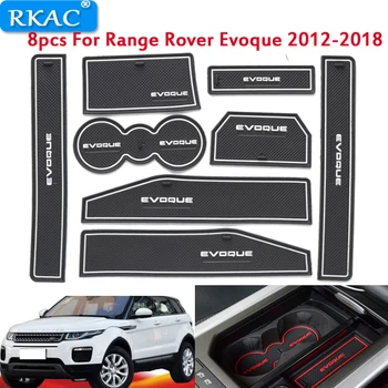 

8pcs For Range Rover Evoque 2012-2018 Door Groove Mat Non-Slip Rubber Interior Car Door Armrest Storage Panel Mat Car Styling