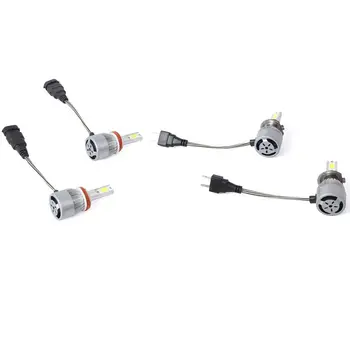 

4Pcs New C6 LED Car Headlight Kit COB 36W 7600LM White Light Bulbs H7 & H11