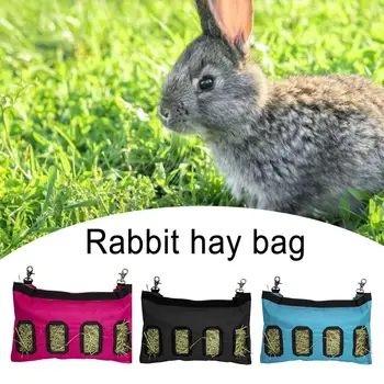 

3 Colors Hay Bag Hanging Feeder Sack Holder Feeding Supply for Rabbit Guinea Pig Chinchilla Small Animals Pet Cage Accessories