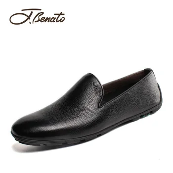 

J.benato Men's shoes 2020 summer new men's business casual leather shoes leather soft bottom sets of feet dad shoes