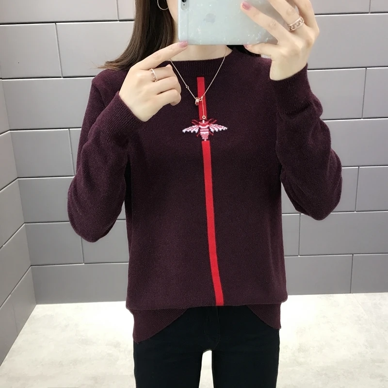 2019 олень зима новый корейский стиль работы по дереву пчелы с длинными рукавами Trui