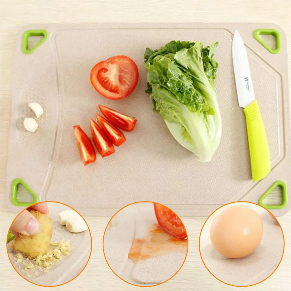 Double-sided Rice Shell Cutting Board Mildew Kitchen Chopping Board Food Supplement Drain Sink Bamboo Straw Chopping Board