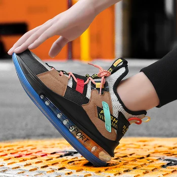 

Fashion Black Light Mens Sneakers Casual Air Cushion Brand Shoes Men Breathable Trainers Big 45 Male Wholesale Zapatillas Hombre